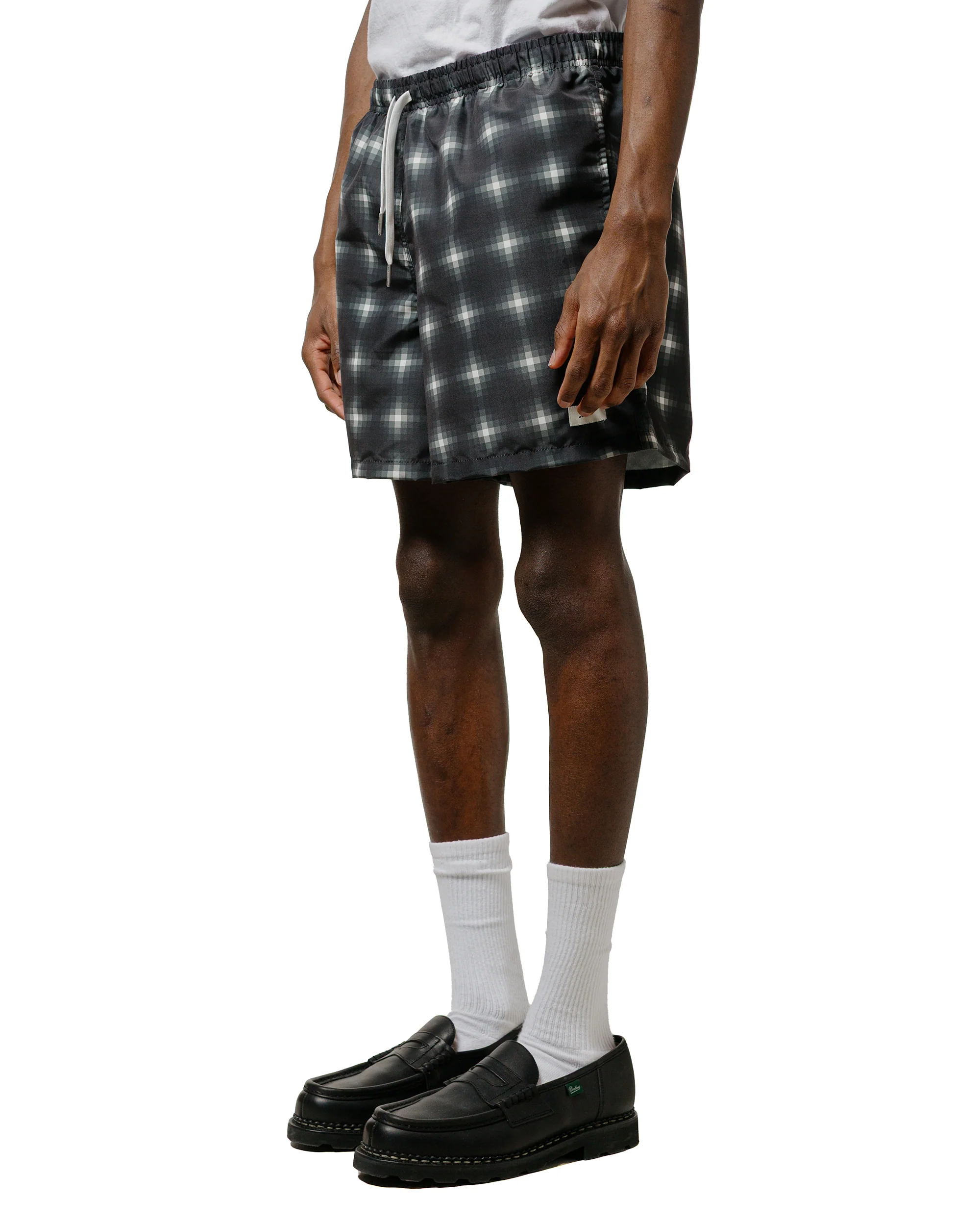 Bather Onyx Digi Plaid Swim Trunk