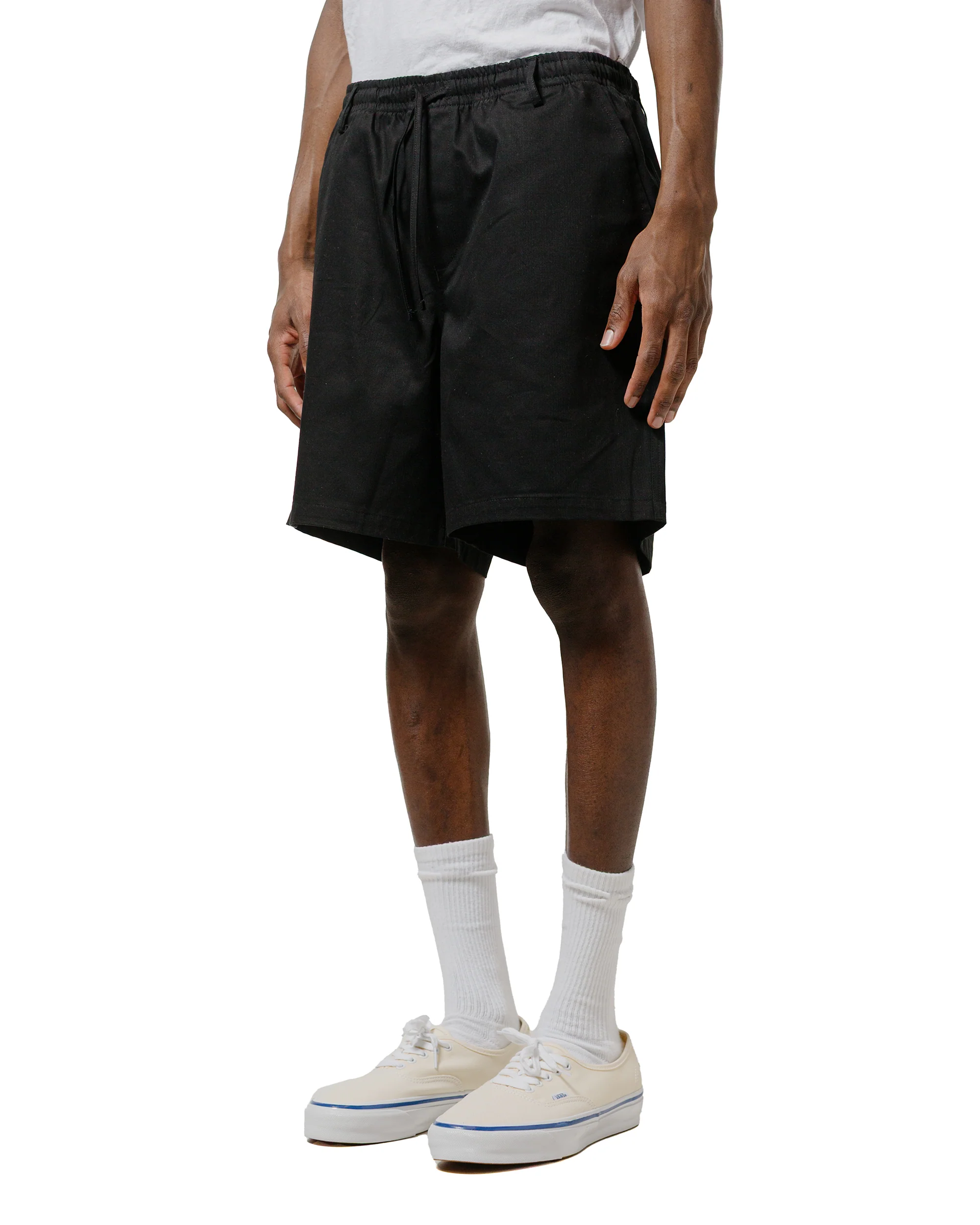 Bather Black Herringbone Leisure Short