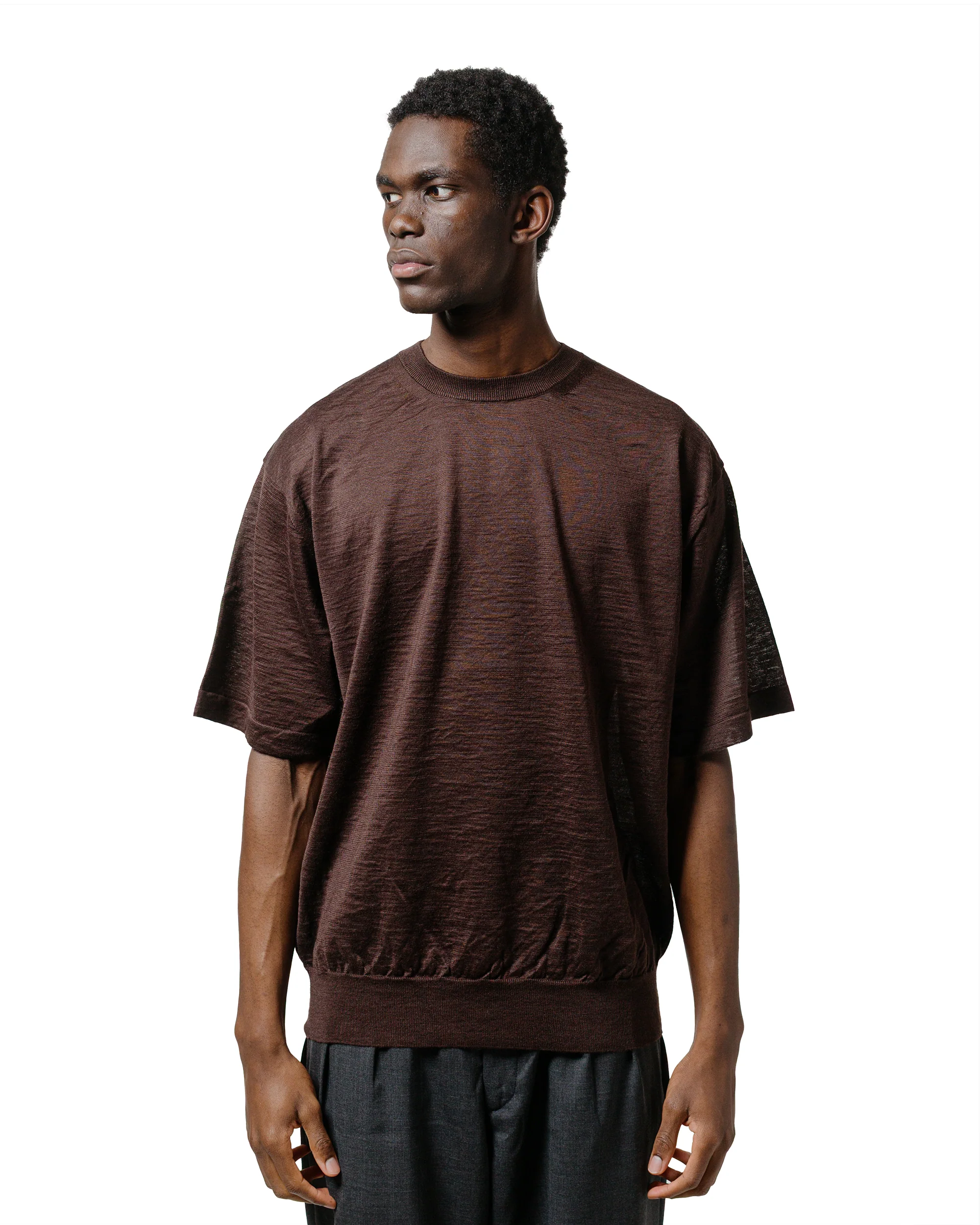 Batoner Choma Crew Neck S/S Brown