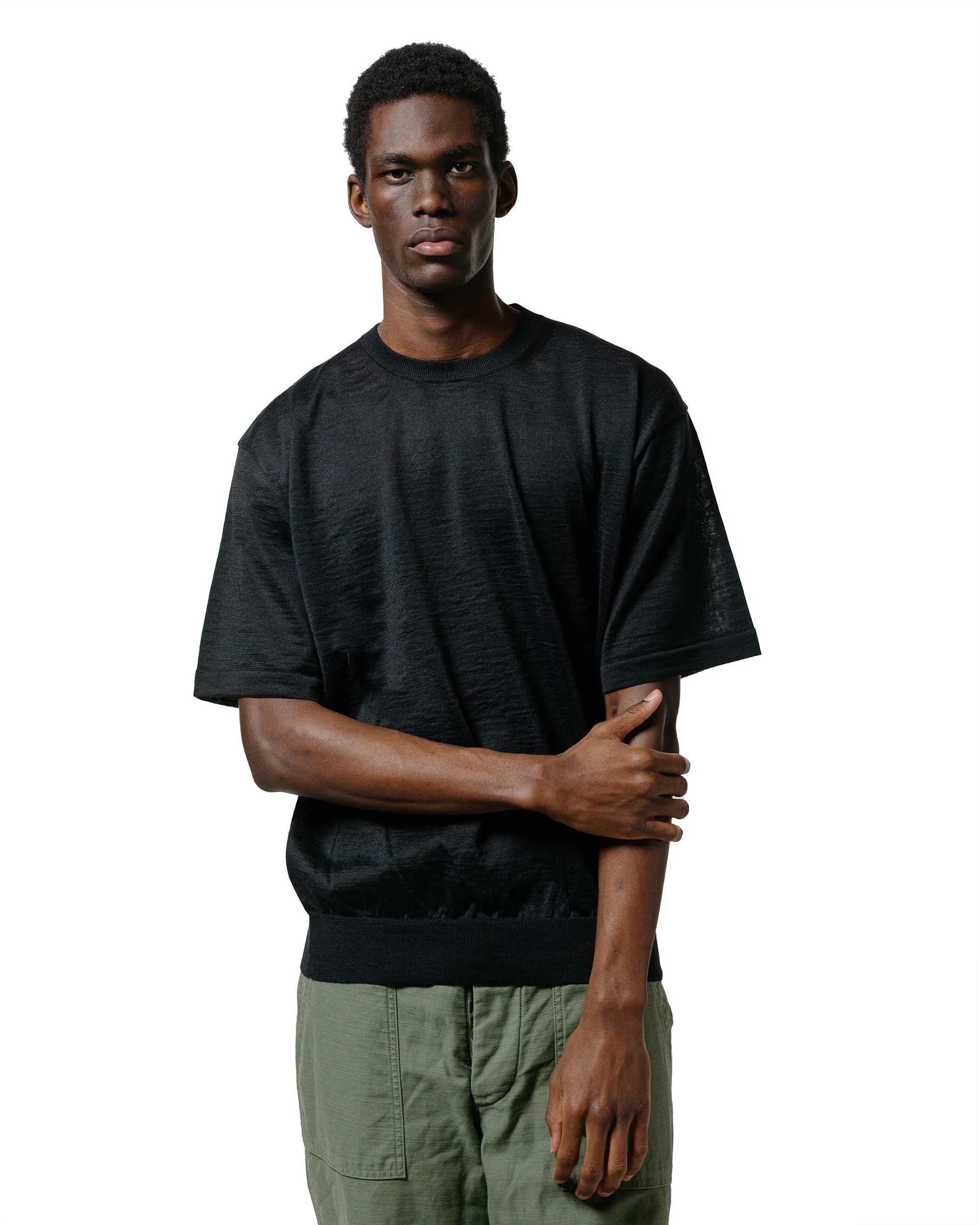 Batoner Choma Crew Neck S/S Black