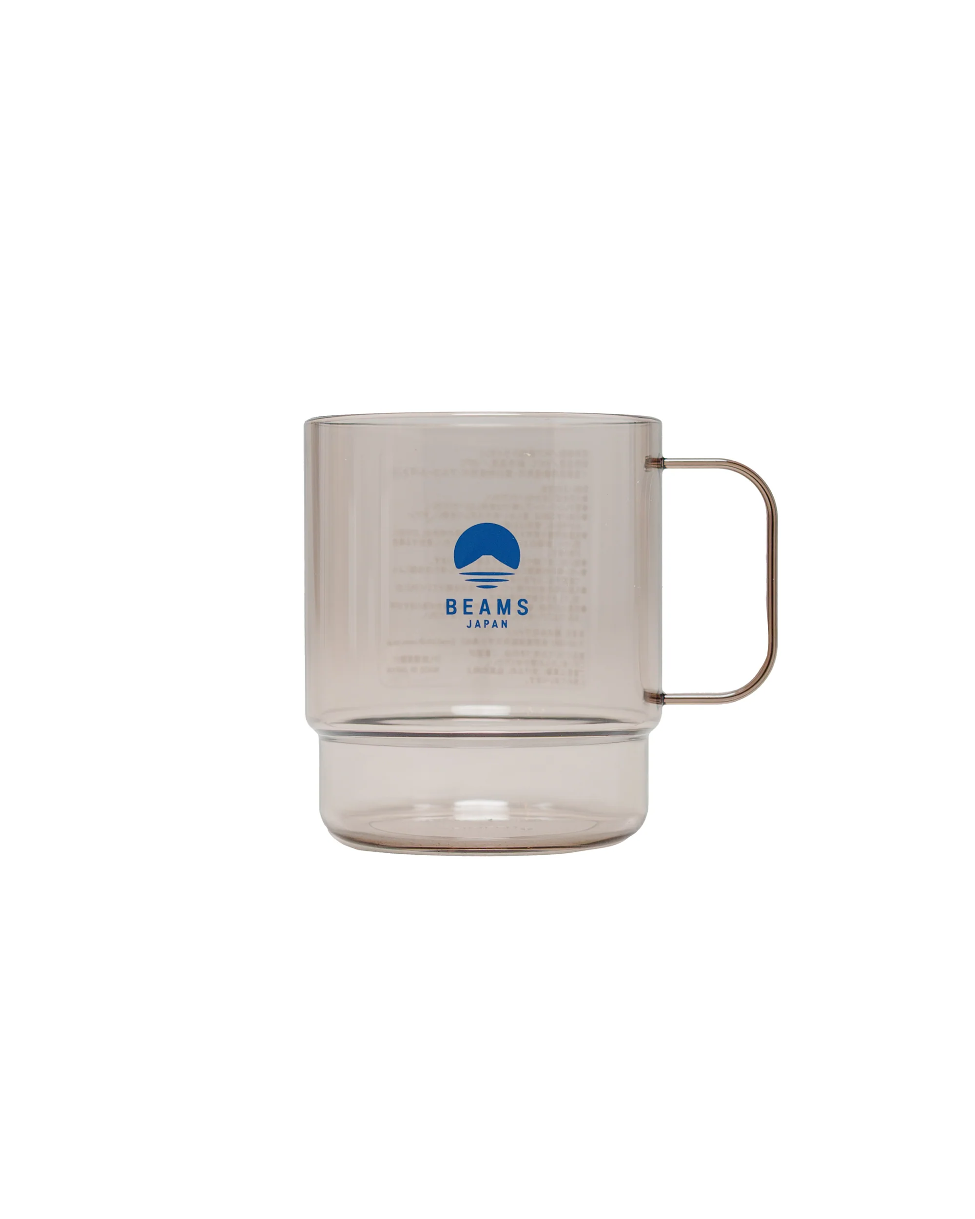 Beams Japan Stacking Mug Clear Brown/Navy Logo