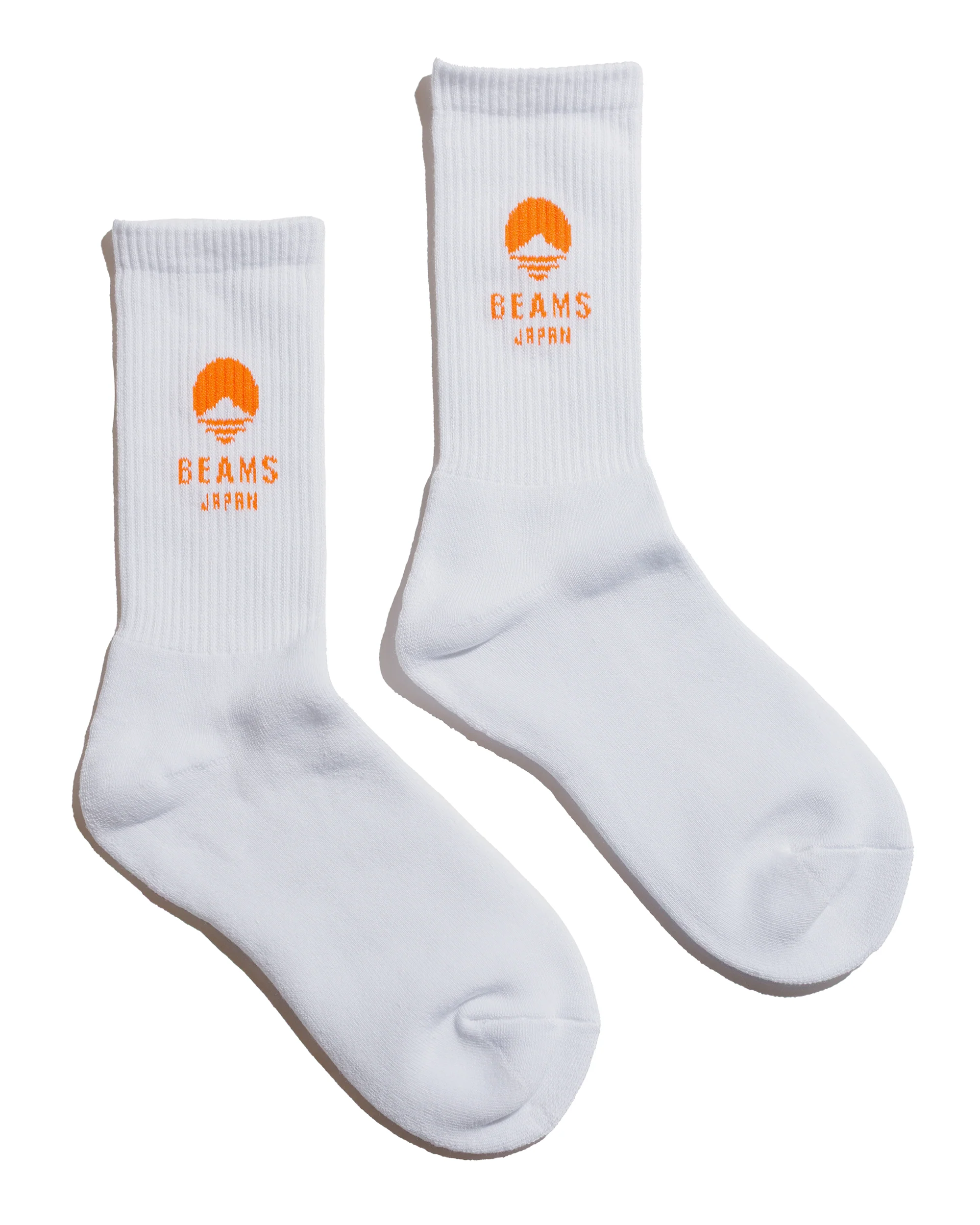 Beams Japan Logo Socks White/Orange