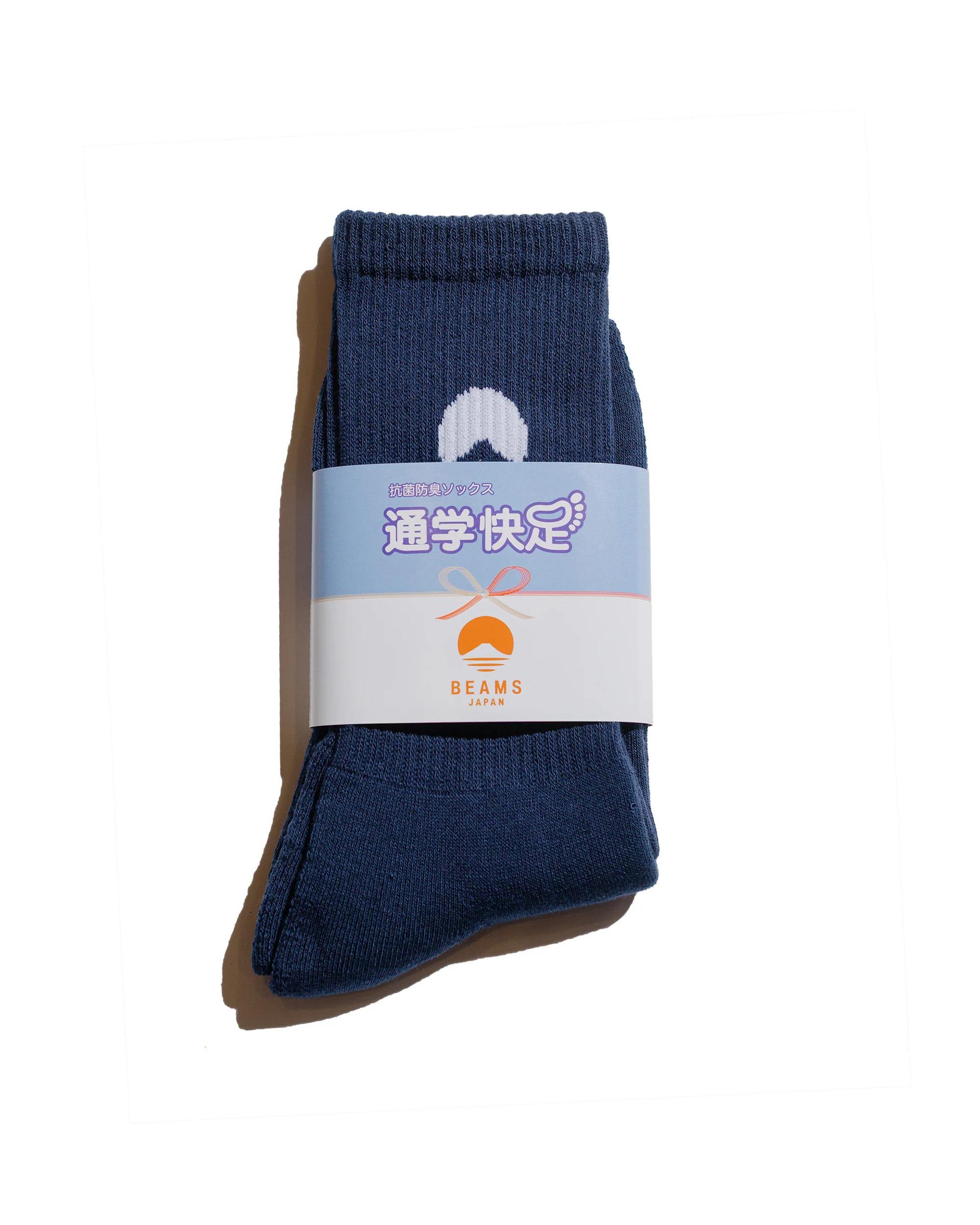Beams Japan Logo Socks Navy