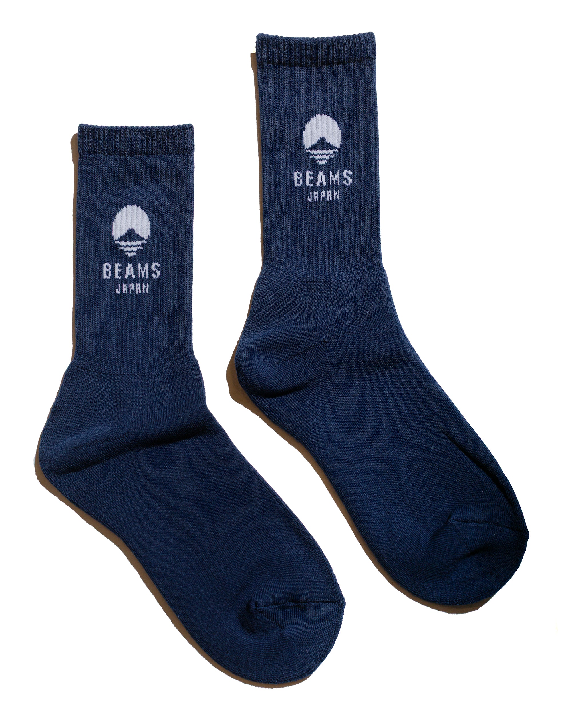 Beams Japan Logo Socks Navy