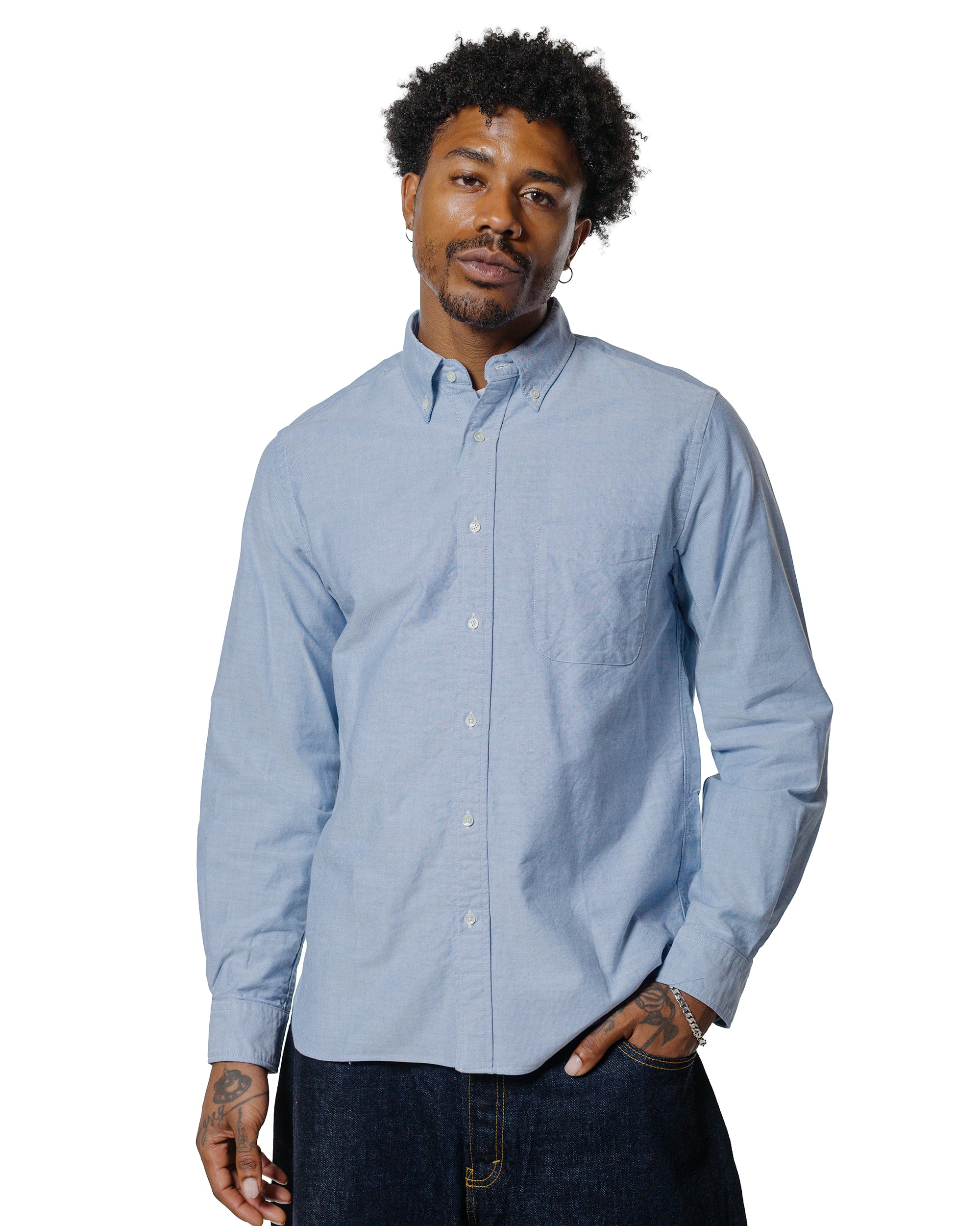 Beams Plus B.D. Oxford Blue