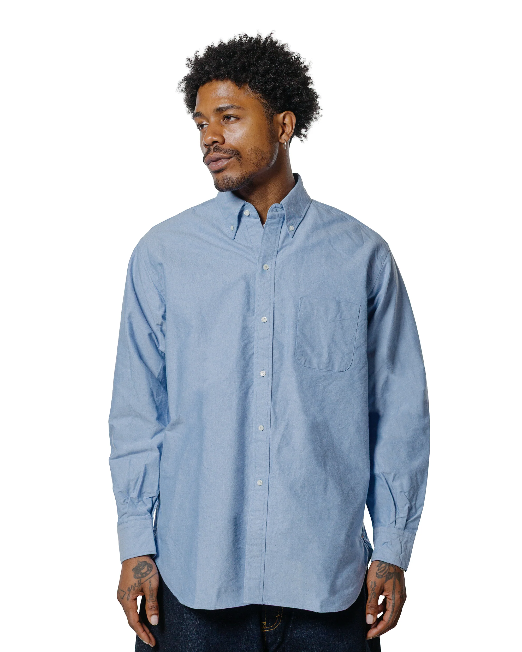 Beams Plus B.D. American Oxford Classic Fit Blue