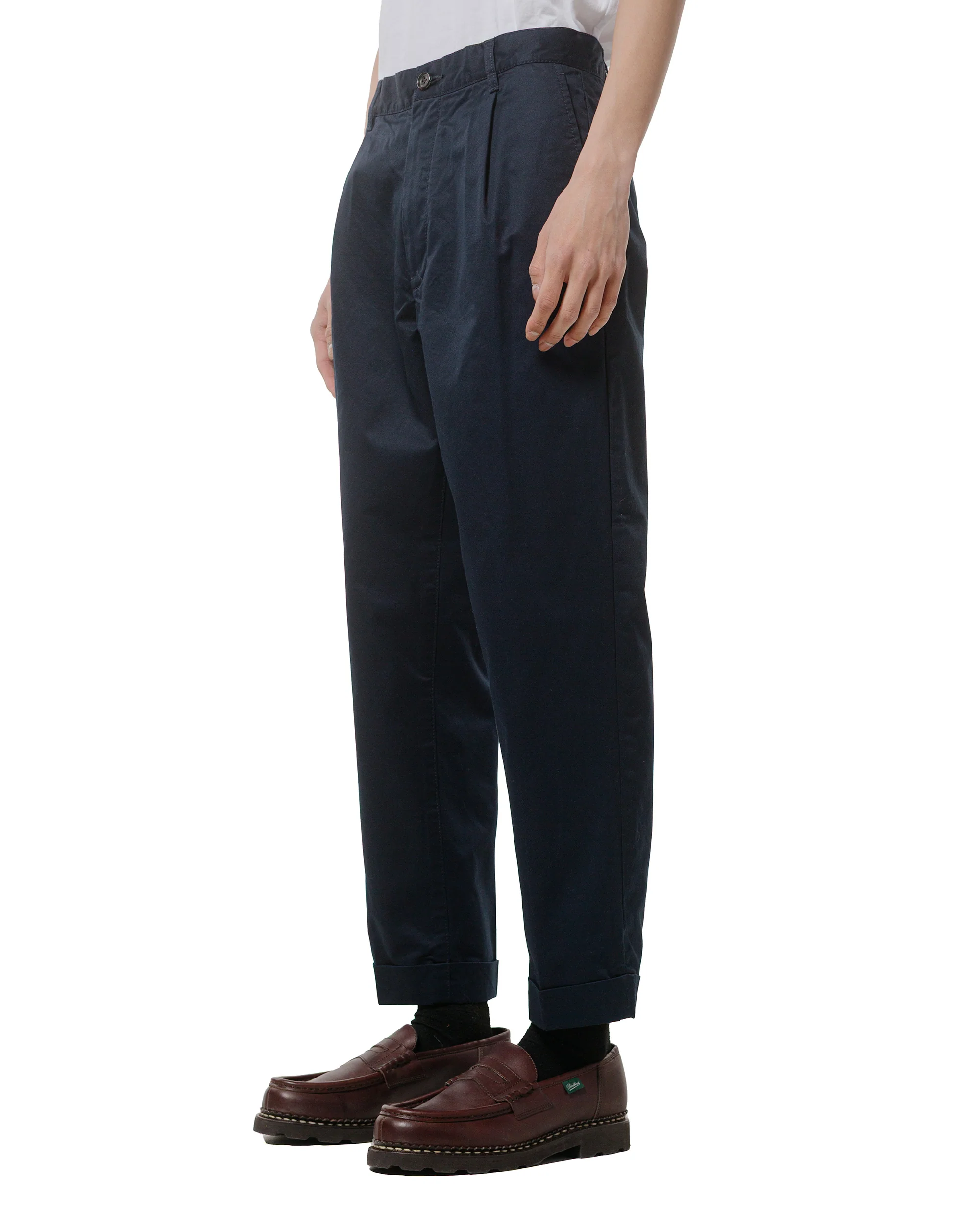 Beams Plus 1Pleat 80/3 Twill Navy