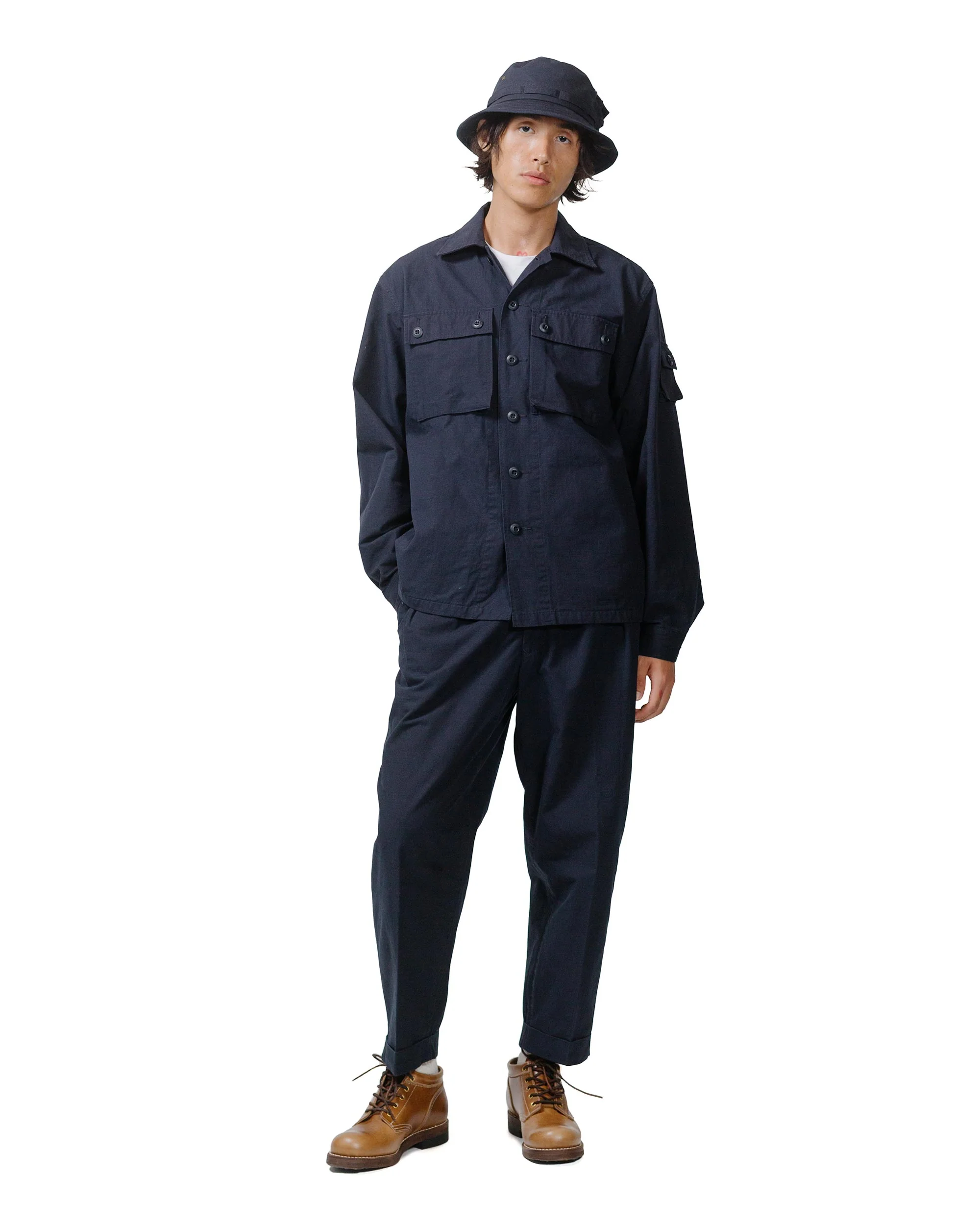 5290-beams-plus-lost-found-mil-sht-jac-cotton-ripstop-navy-4.webp Beams Plus Lost & Found MIL SHT-JAC Cotton Ripstop Navy
