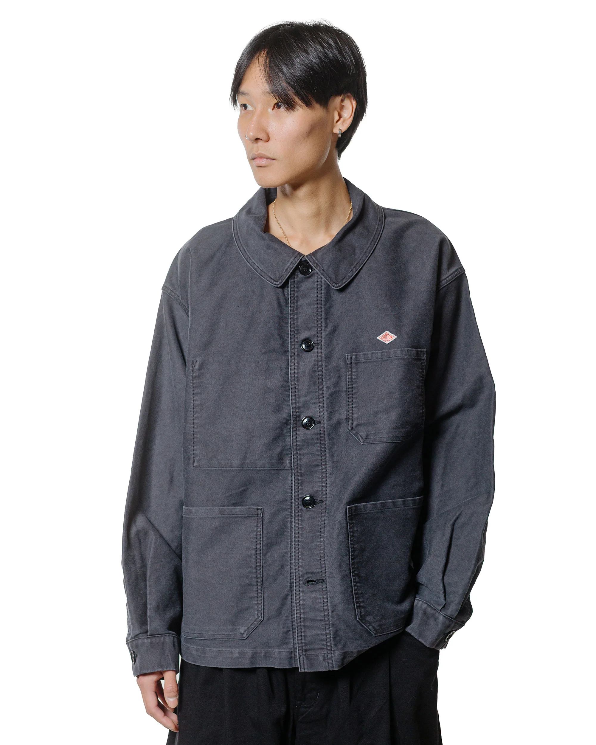 Danton Sulfur Dye Heavy Moleskin Wide Coveralls Black