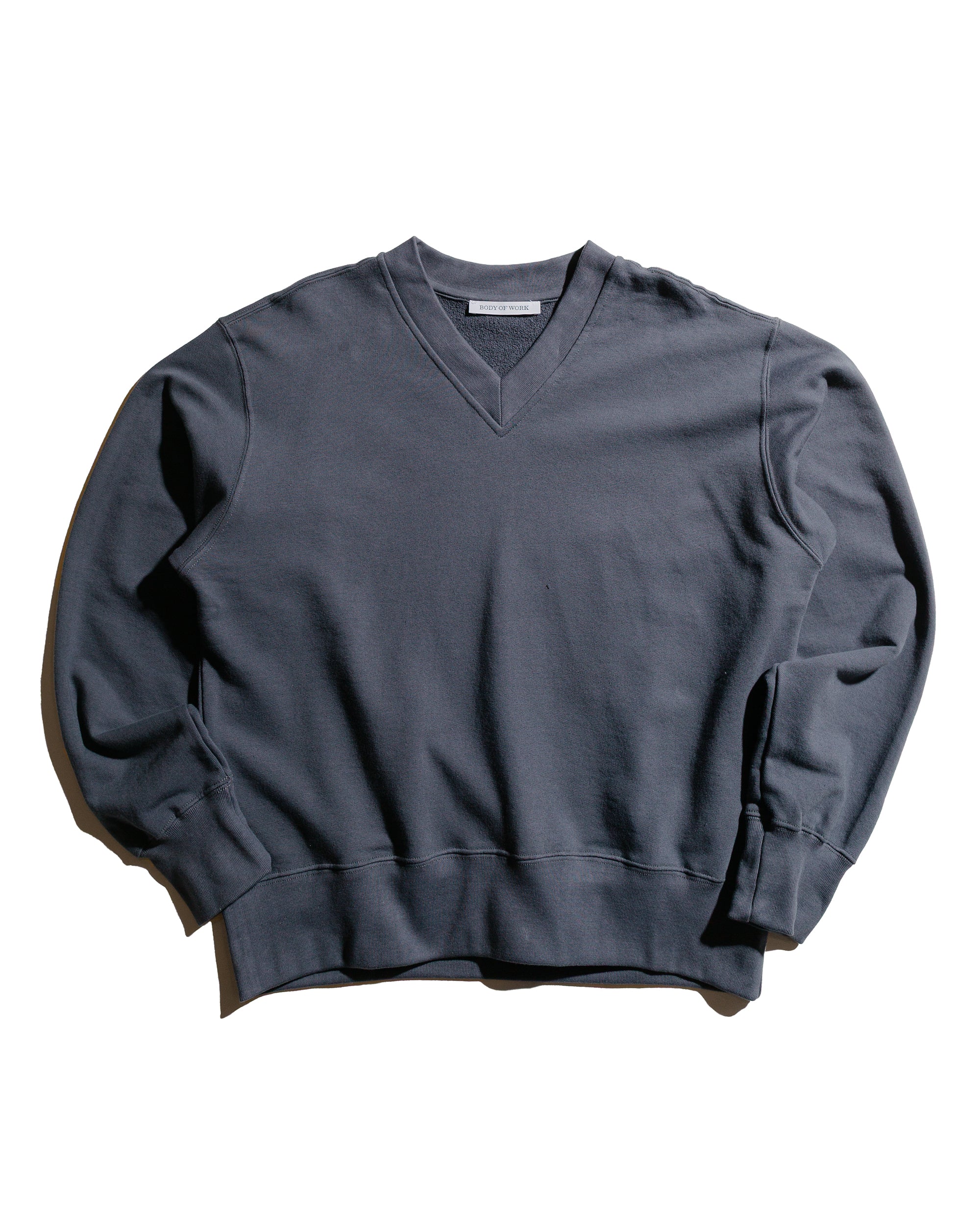 Body of Work Juniper V-Neck Sweatshirt Pond Blue