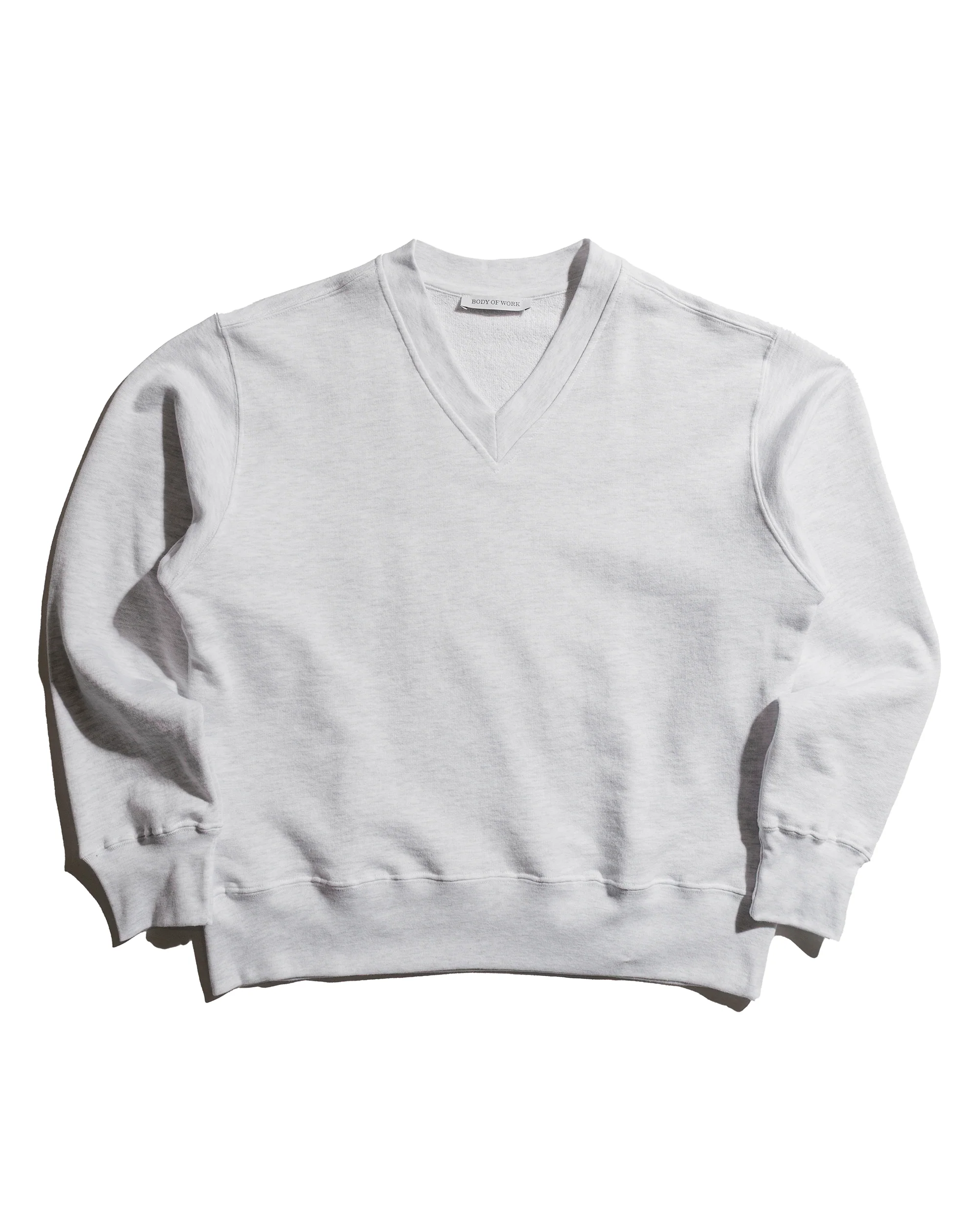Body of Work Juniper V-Neck Sweatshirt Dove Grey
