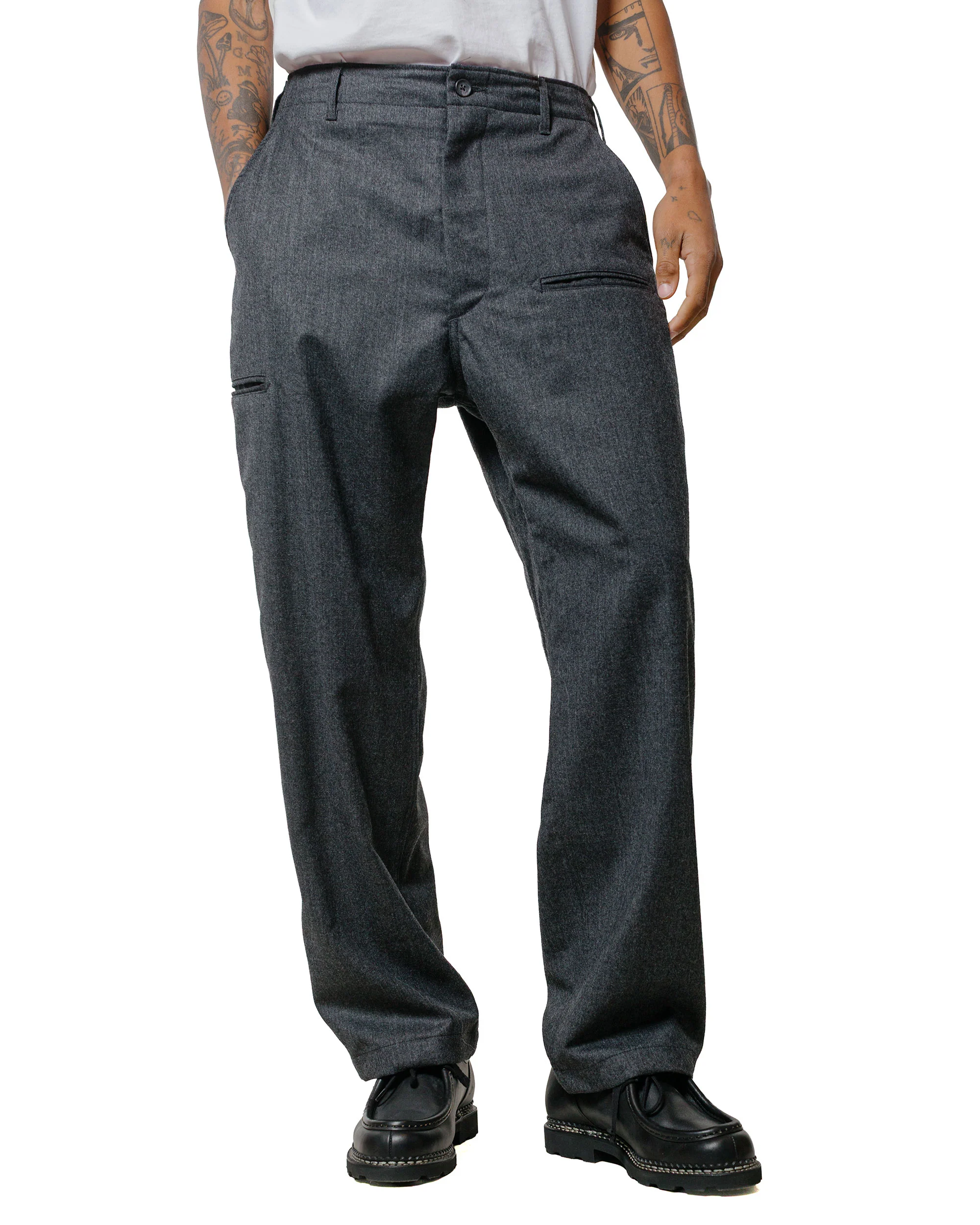 Engineered Garments NNP Pant Charcoal High Count Worsted Wool