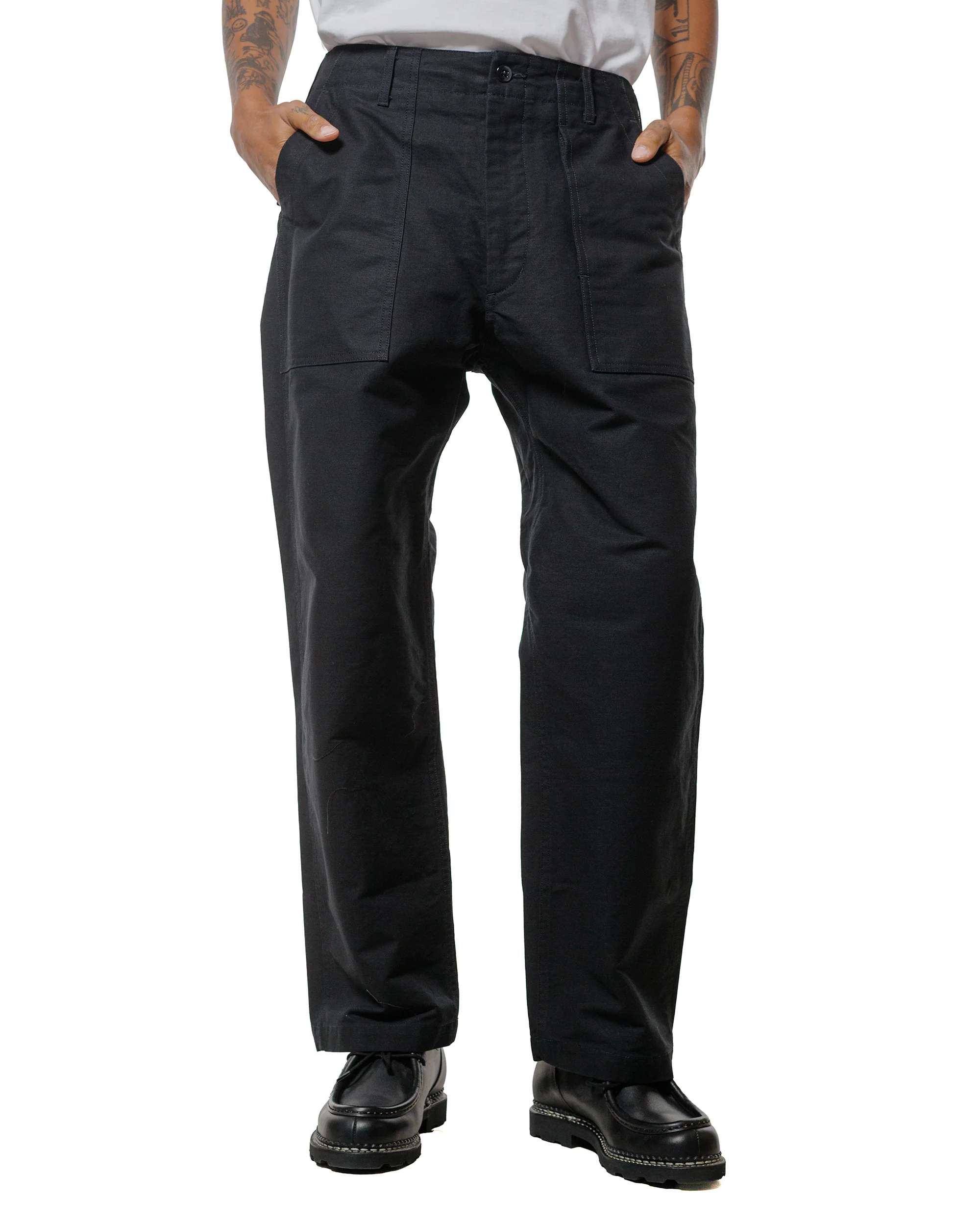 Engineered Garments Fatigue Pant Black Cotton Double Cloth