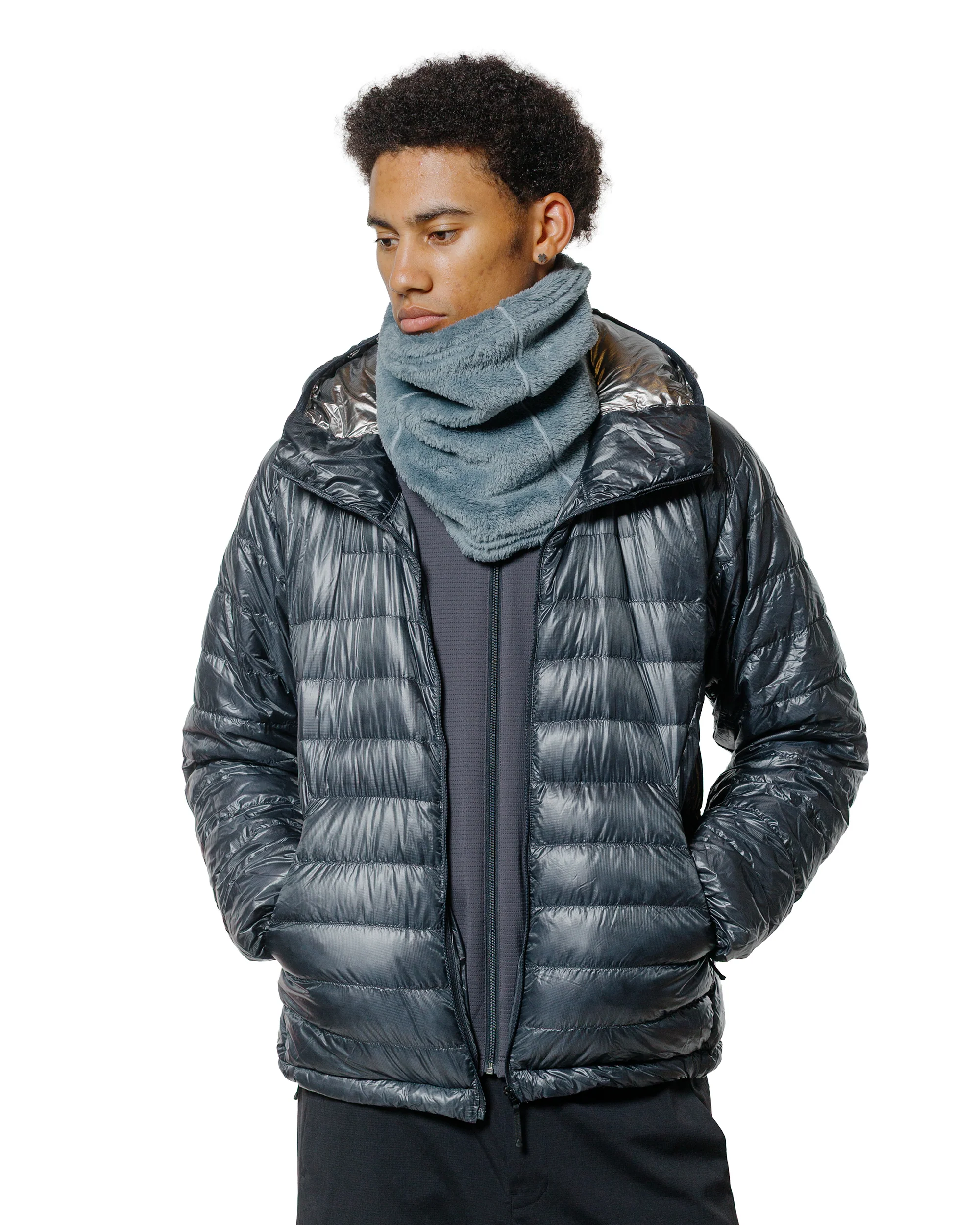 Goldwin 1000FP Sputtering Hooded Down Jacket Wolf Gray