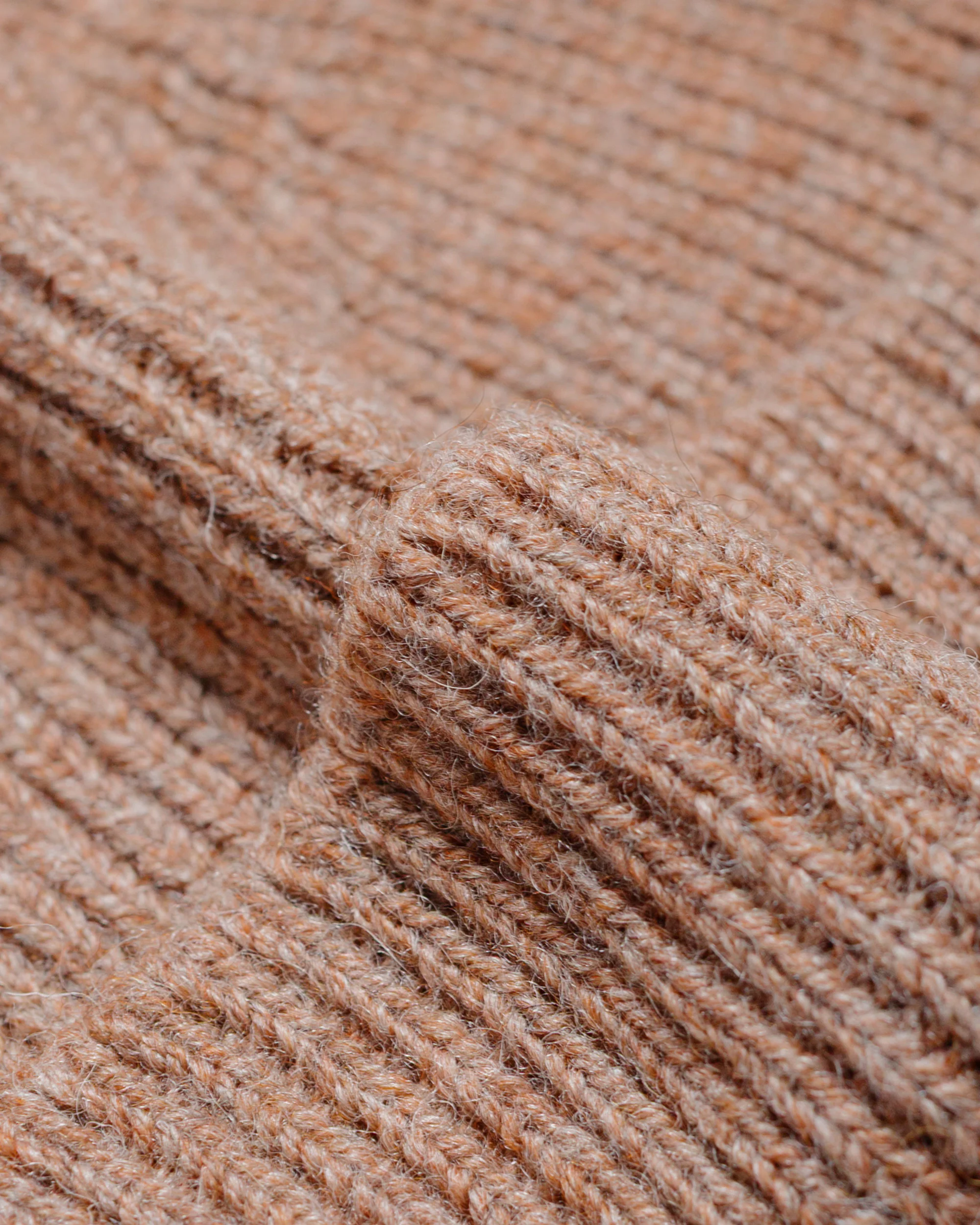 MHL Simple Ribbed Beanie British Wool Mineral