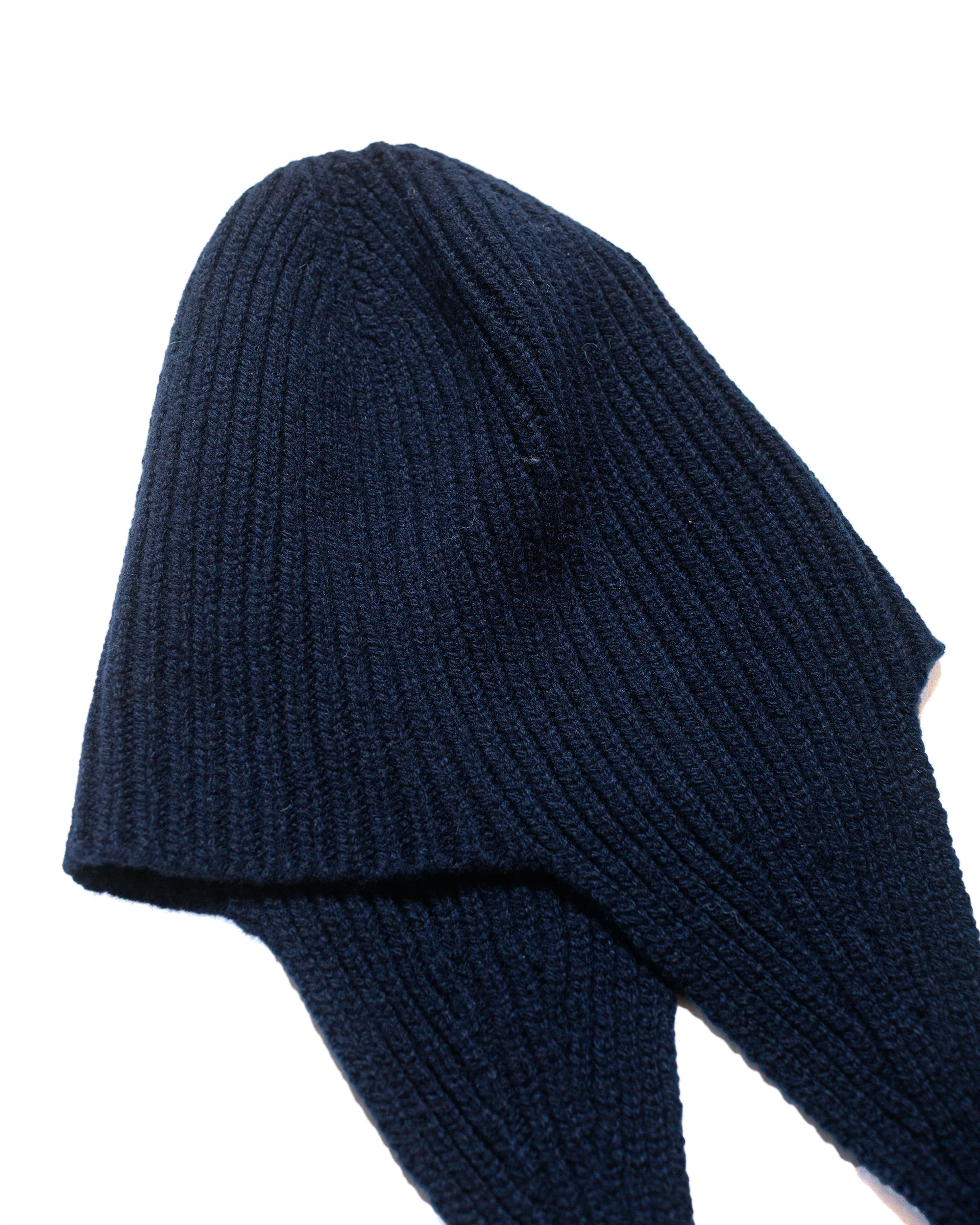 MHL Ear Flap Hat Soft Spun Wool Navy Blue