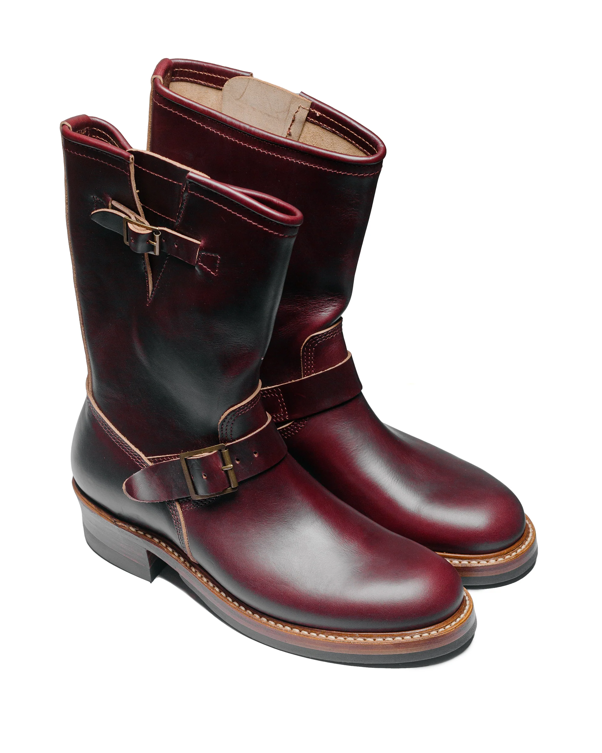 John Lofgren Bootmaker Wabash Engineer Boots Horween CXL Burgundy