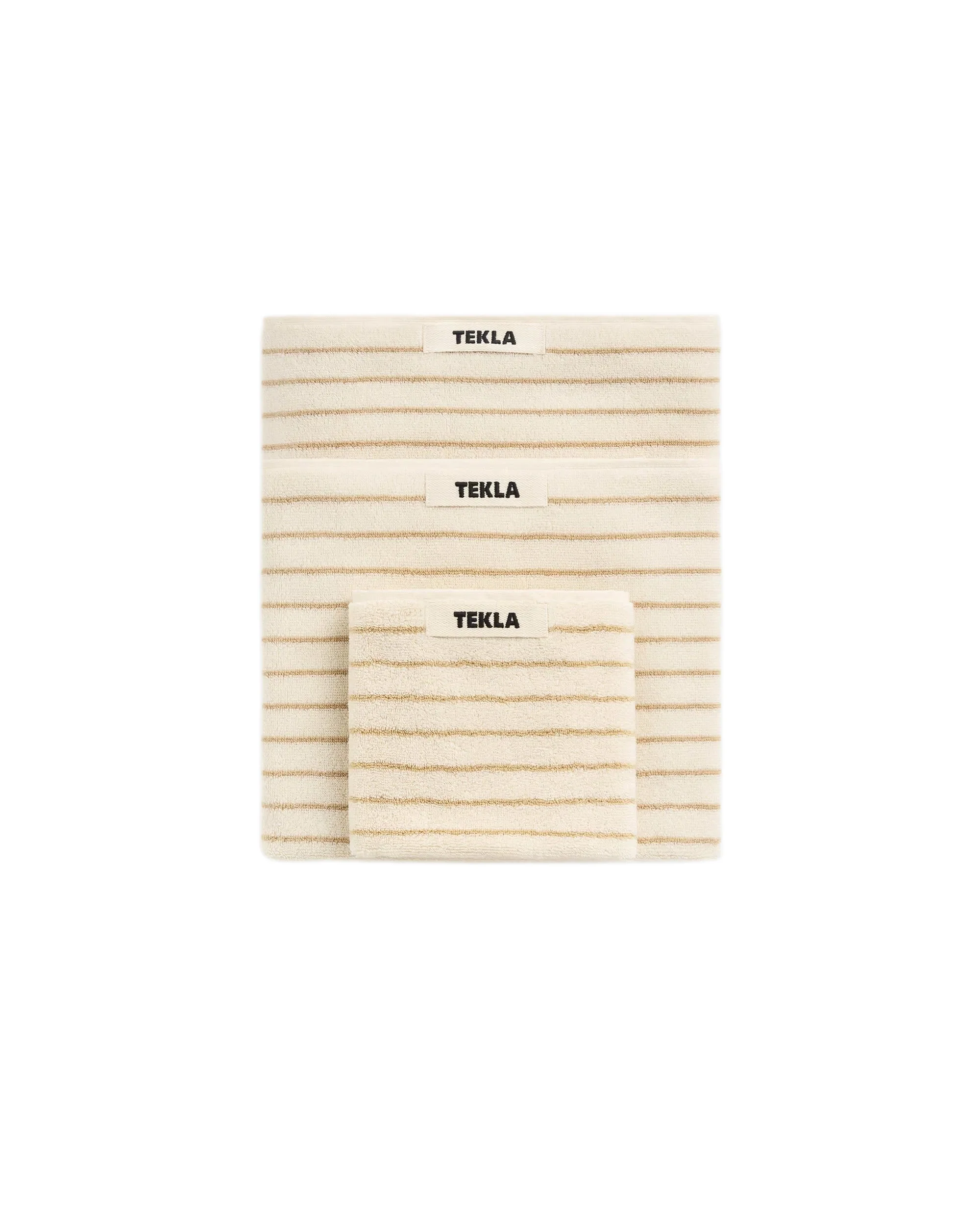 Tekla Terry Bath Towel Sienna Stripes
