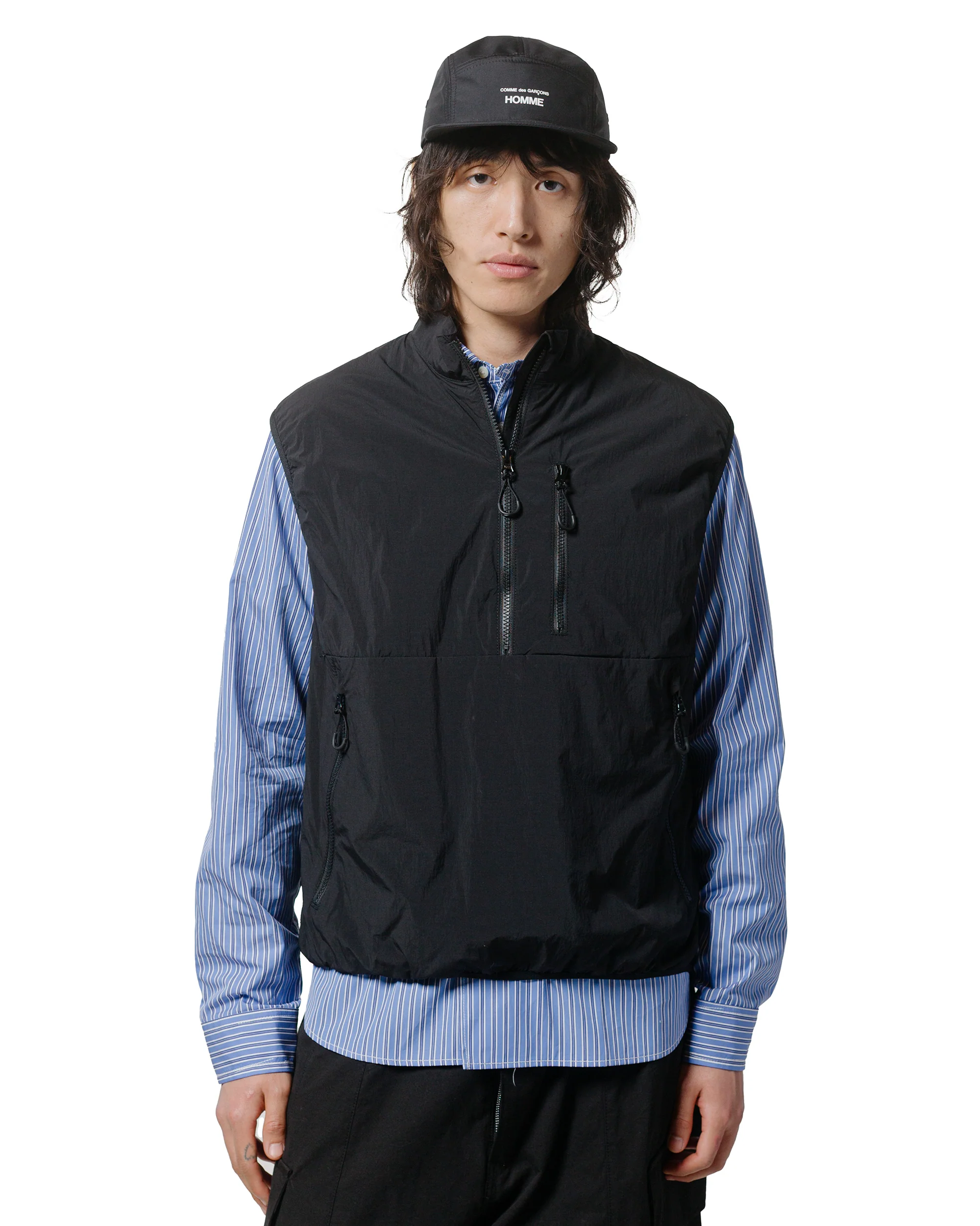Comme des Garçons HOMME Nylon Typewriter Vest Black