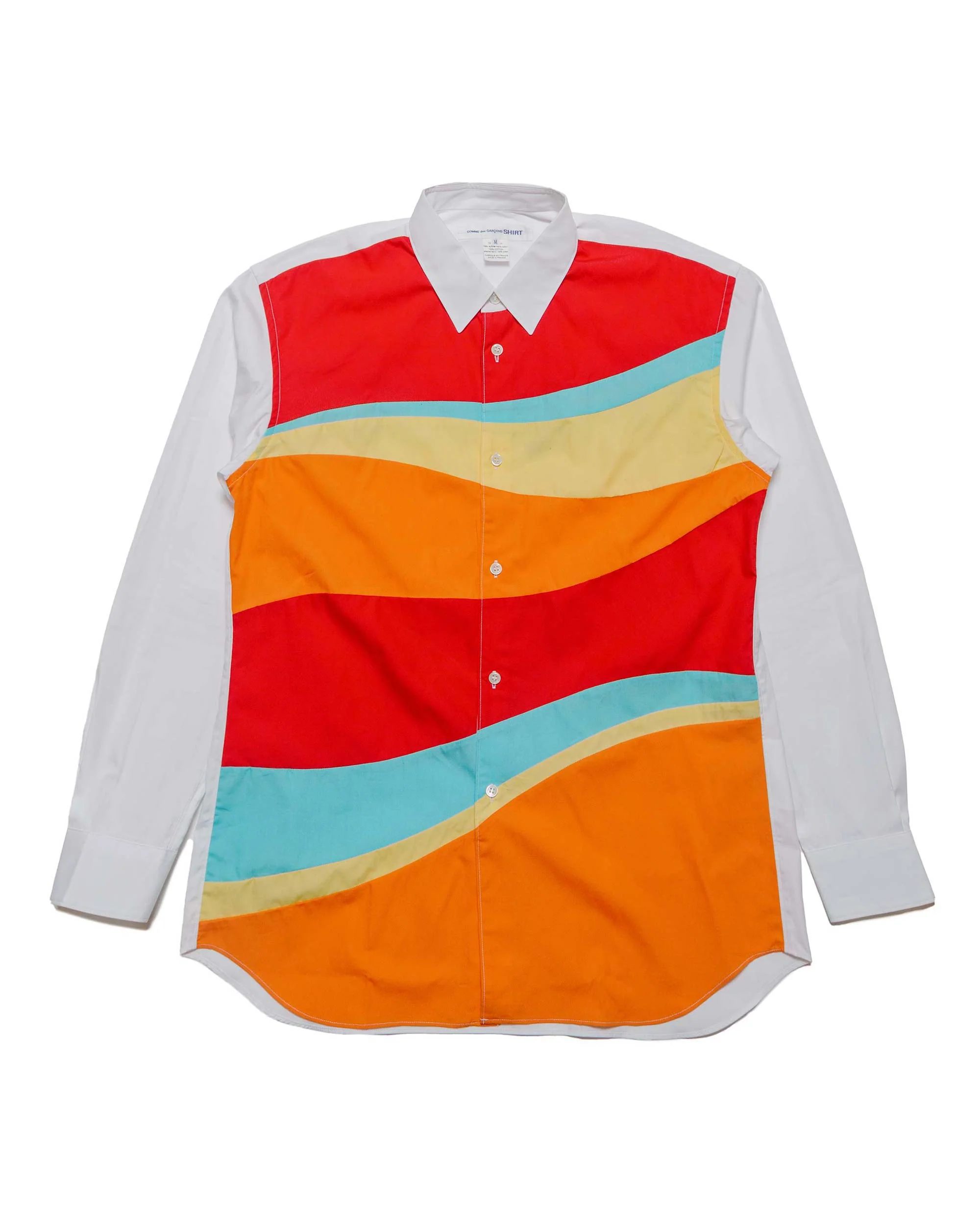 Comme des Garçons SHIRT Coloured Stripe Shirt White Mix