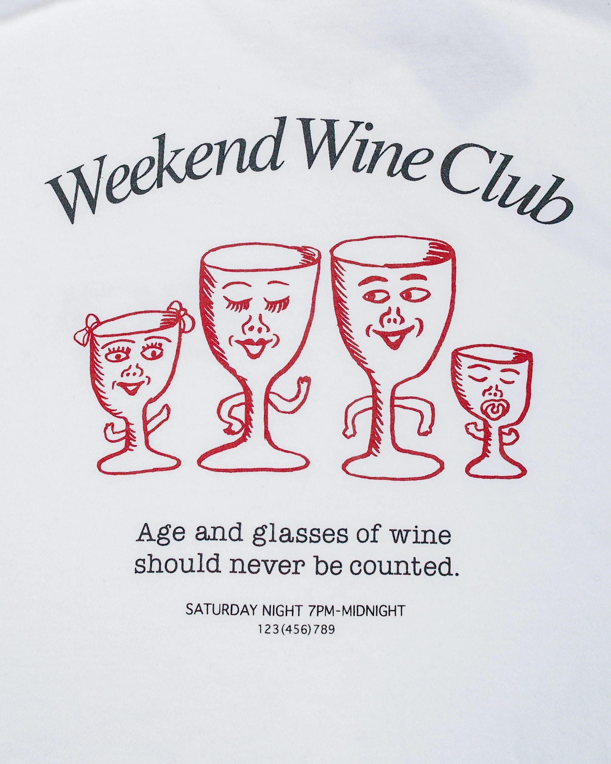 83-beams-japan-hongama-weekend-wine-club-t-shirt-white-4.webp Beams Japan Hongama 'Weekend Wine Club' T-Shirt White