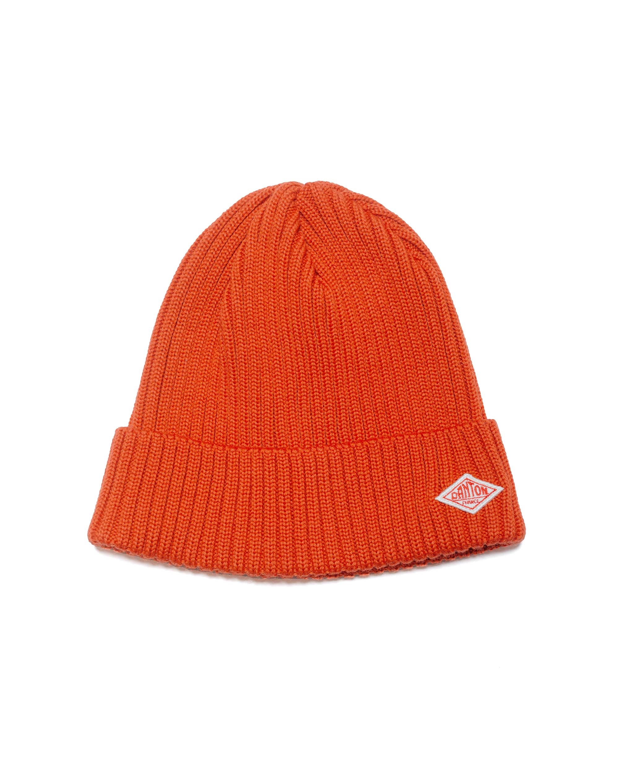 Danton Wool Rib Knit Beanie Apricot