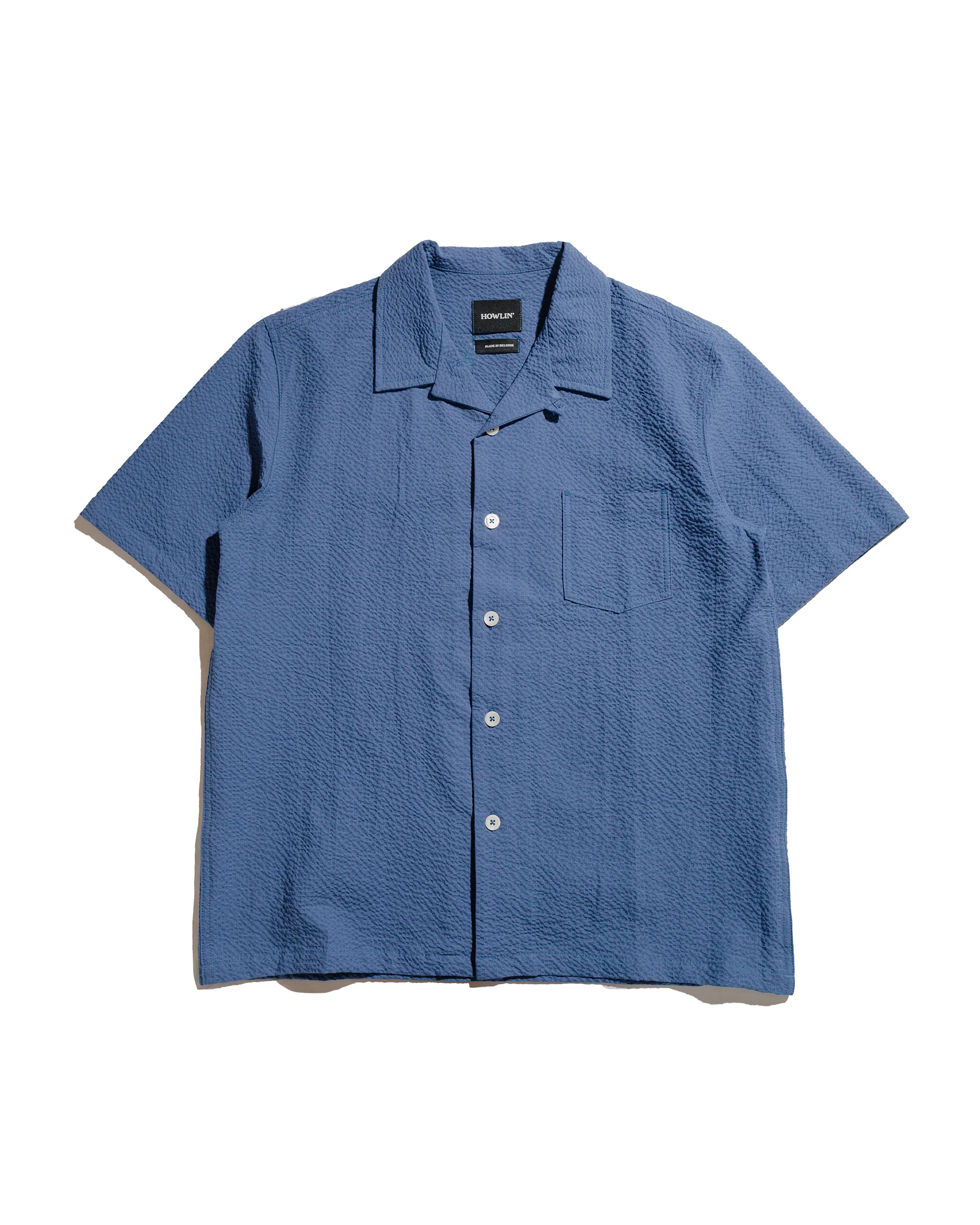 Howlin' Cocktail Shirt Blue Seersucker