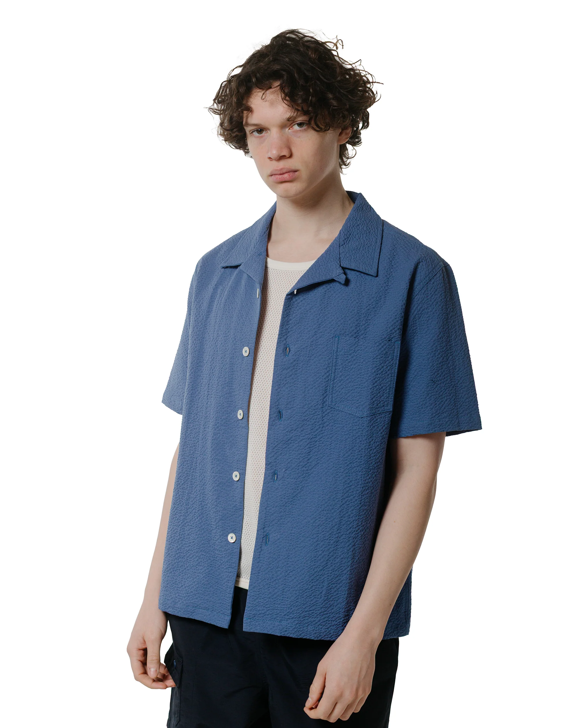 Howlin' Cocktail Shirt Blue Seersucker
