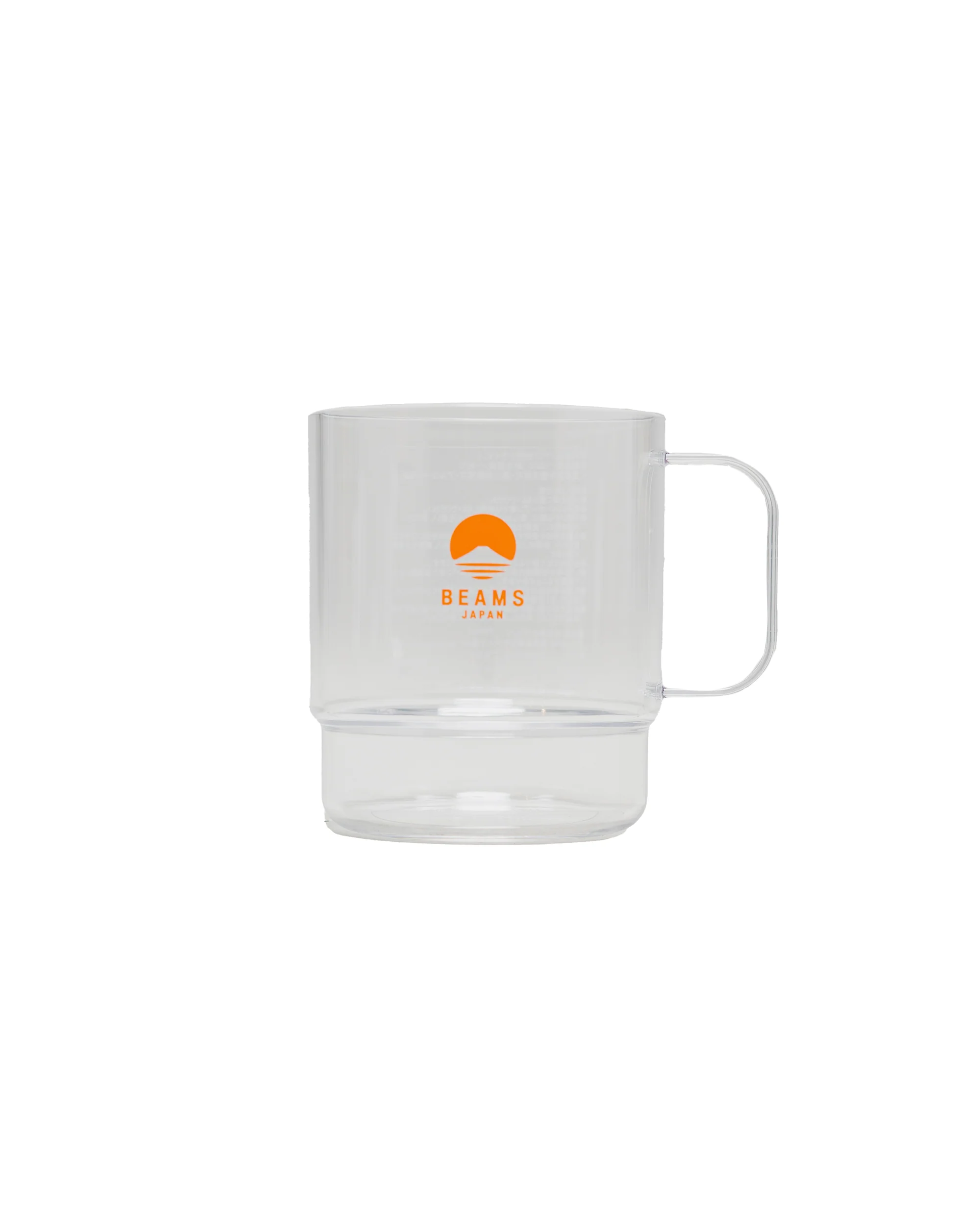 Beams Japan Stacking Mug Clear Orange Logo