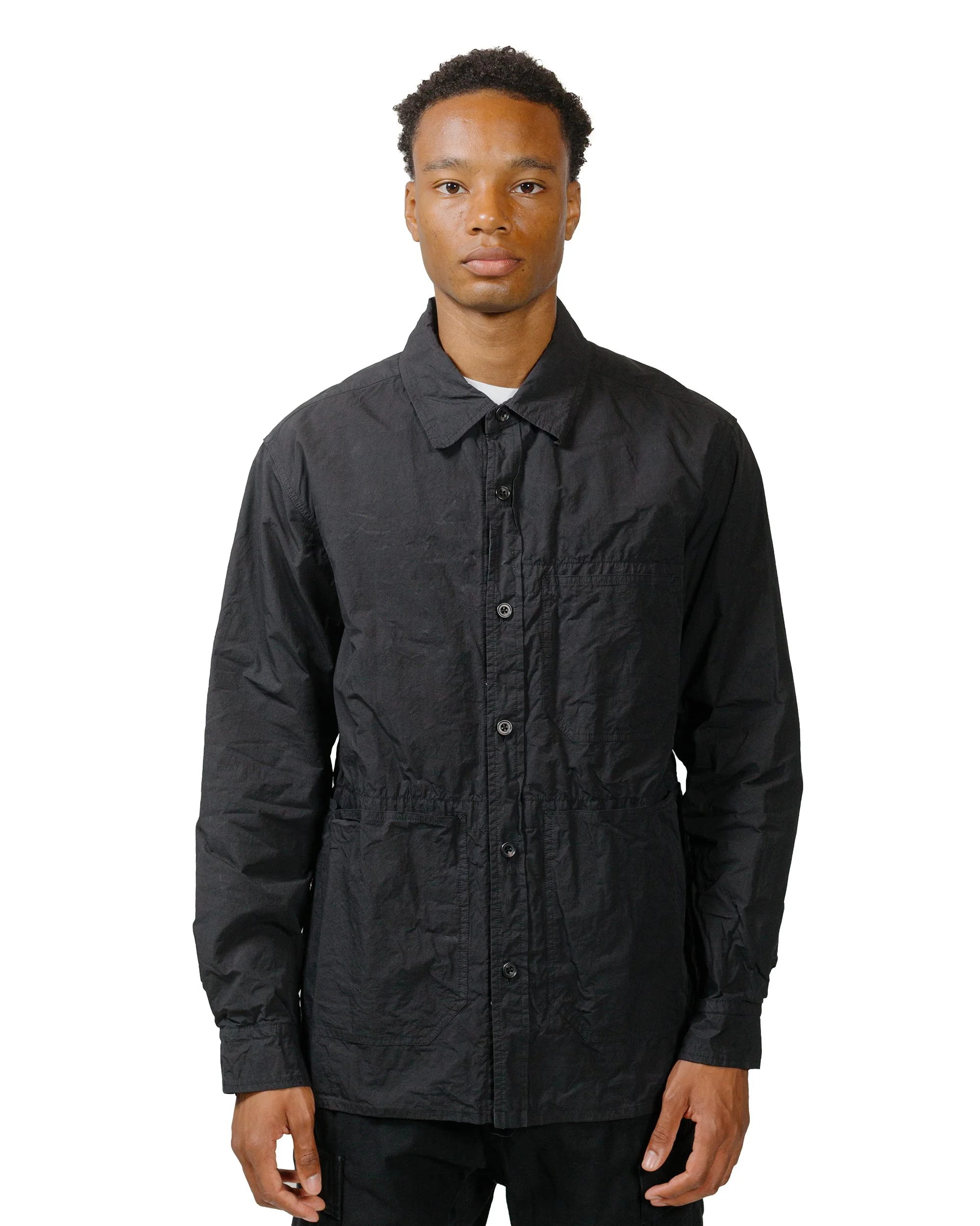 Sage de Cret Cotton Twill Typewriter Shirt Jacket Black